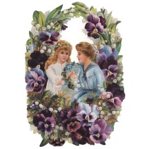 Large Pansy Children Scrap ~ Germany ~ New for 2012